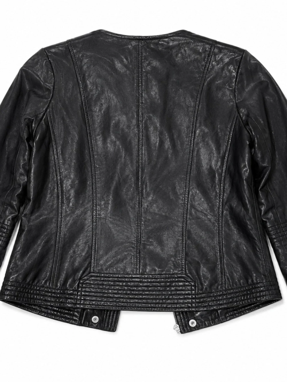 Michael Michael Kors Black Leather Moto Jacket Large